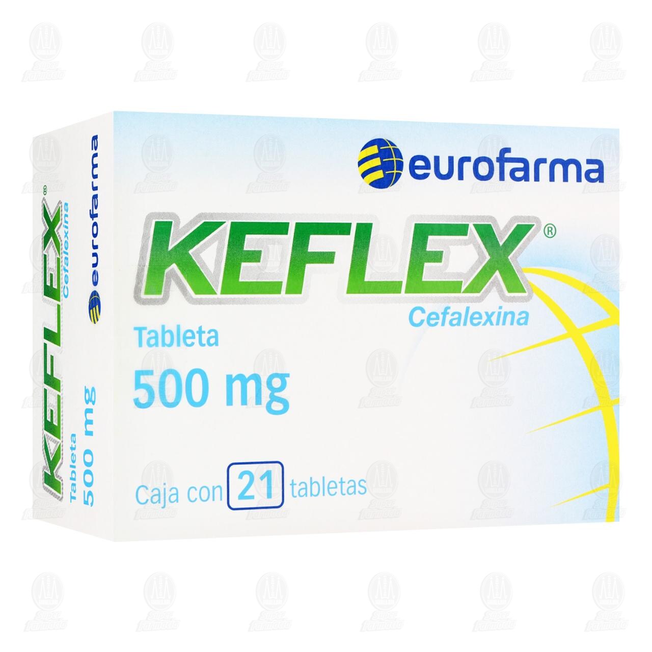 Keflex 500 mg, 21 Tabletas. image number 0