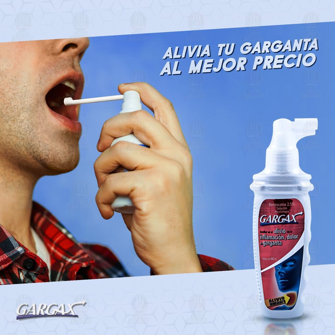 Gargax  2.5% Soluci&oacute;n Bucofar&iacute;ngea, 60 ml. image number 3