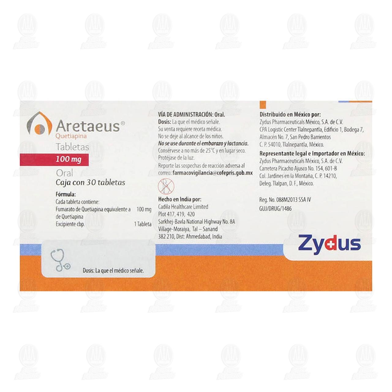 Aretaeus 100 mg, 30 Tabletas. image number 2
