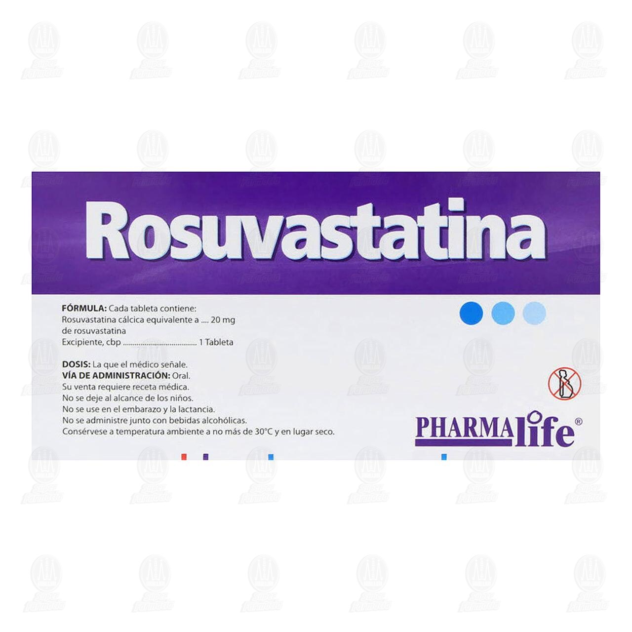Rosuvastatina 20 mg, 15 Tabletas Pharmalife. image number 2