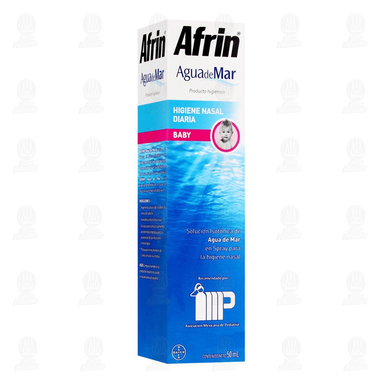 Afrin Pure Sea Baby Descongestión e Higiene Nasal Agua de Mar, 50 ml.