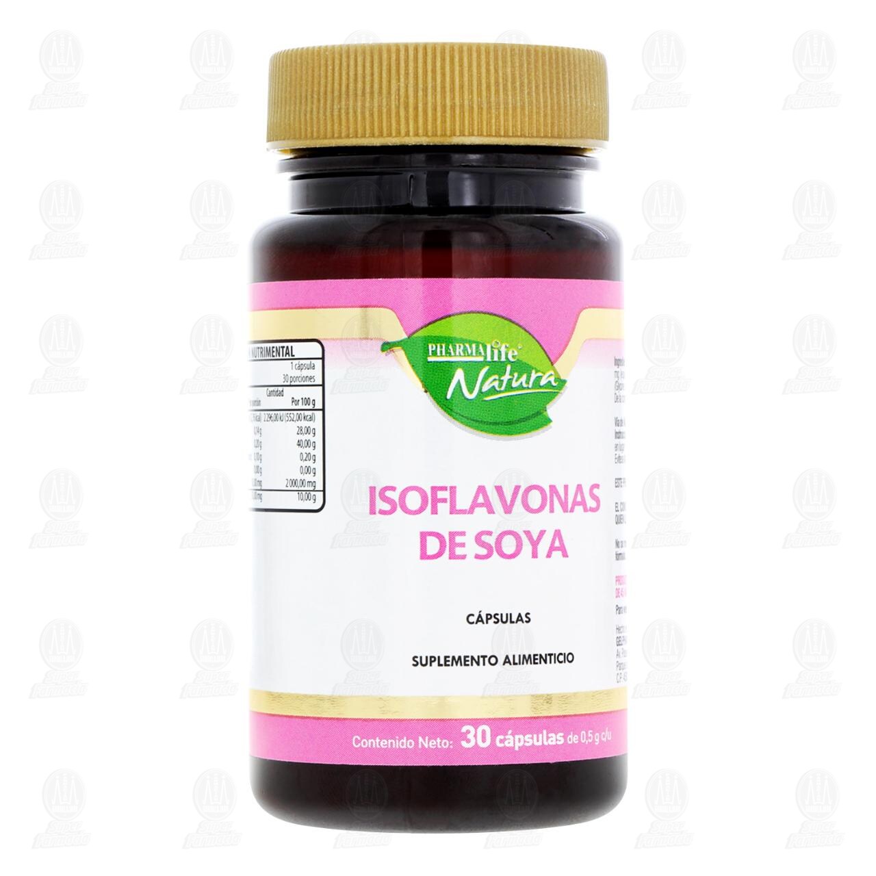 Isoflavonas de Soya, 30 C&aacute;psulas Pharmalife Natura.