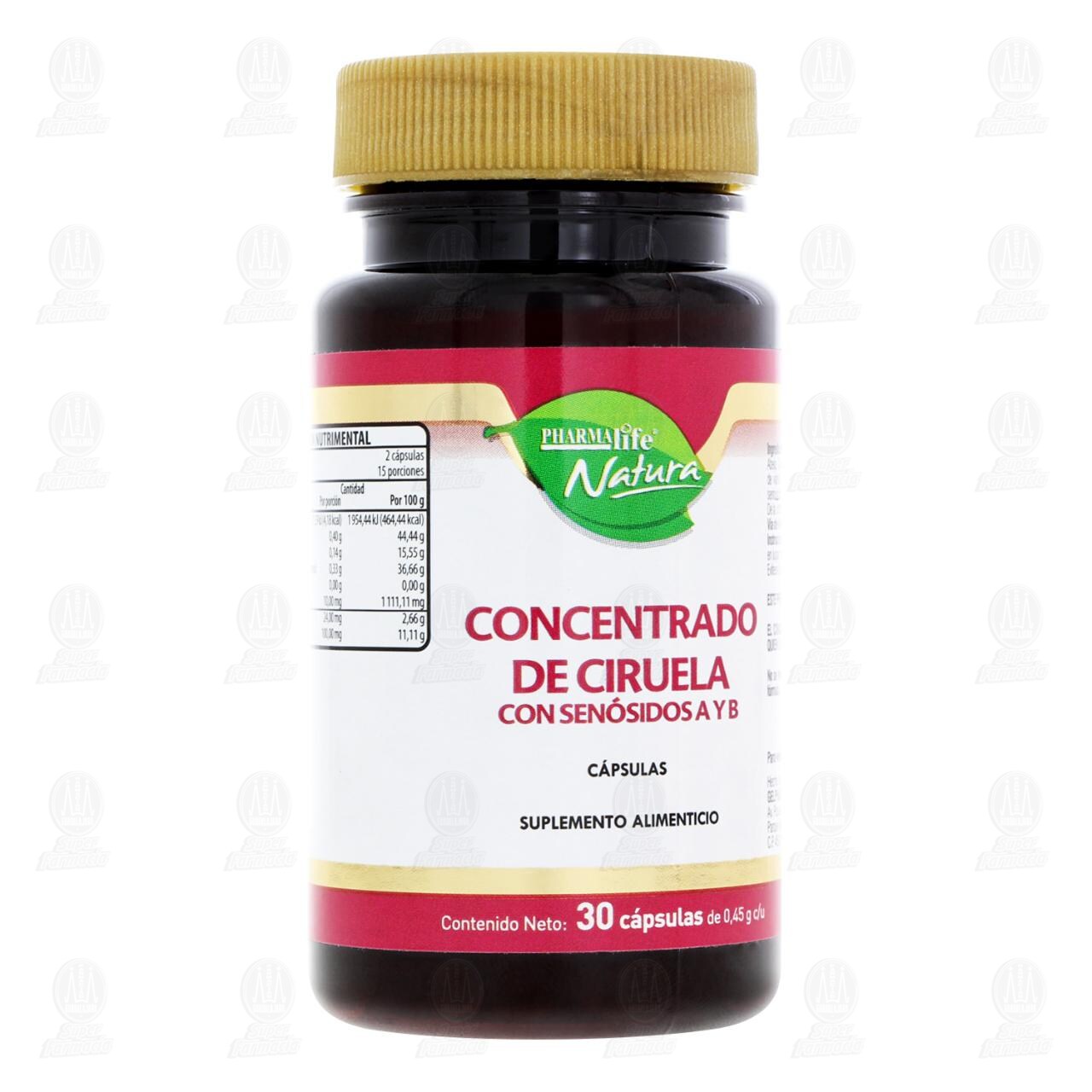 Concentrado de Ciruela con Sen&oacute;sidos A y B, 30 C&aacute;psulas Pharmalife Natura. image number 0