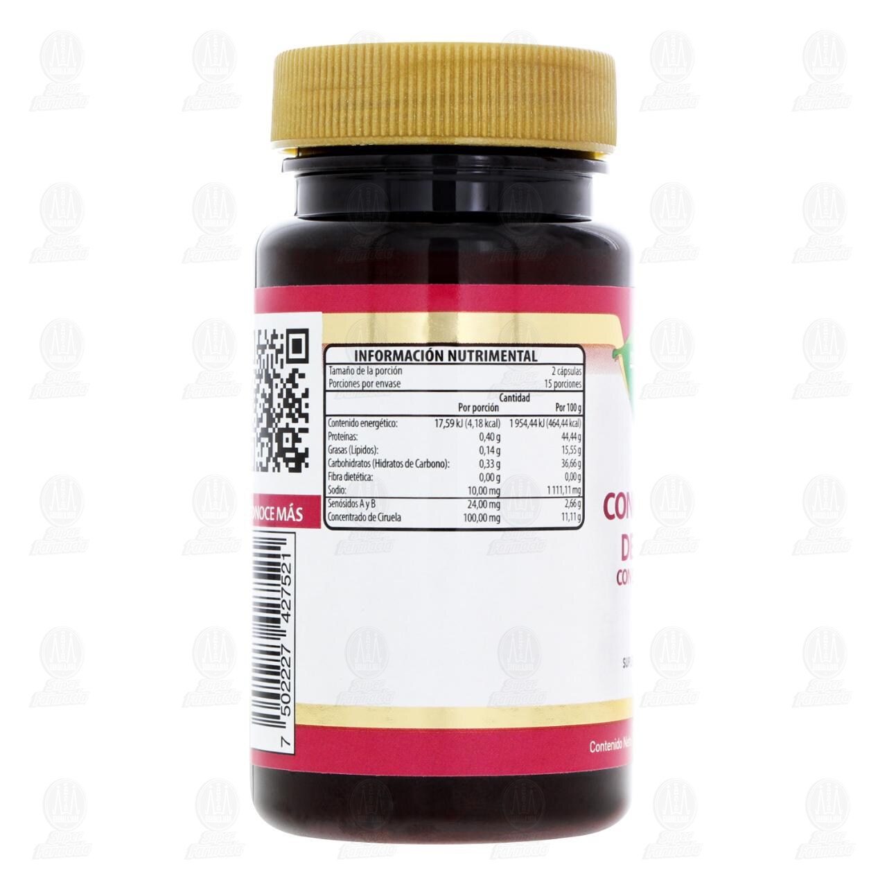 Concentrado de Ciruela con Sen&oacute;sidos A y B, 30 C&aacute;psulas Pharmalife Natura. image number 2