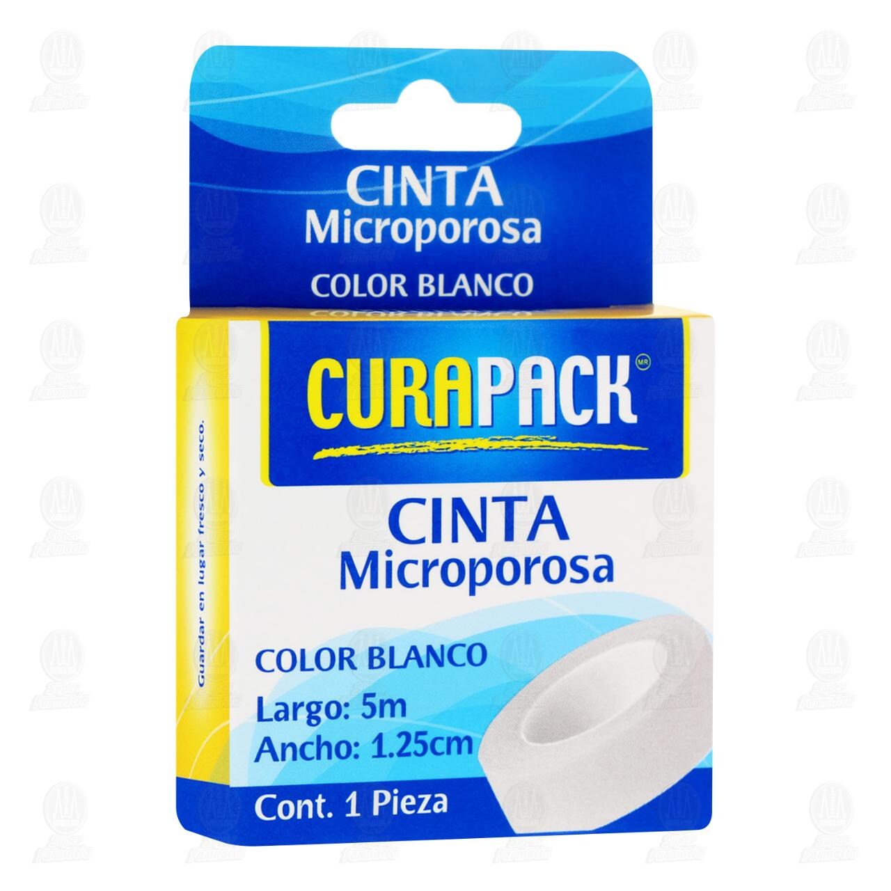 Cinta Microporosa Curapack Color Blanco 1.25cm x 5m, 1 pz. image number 0