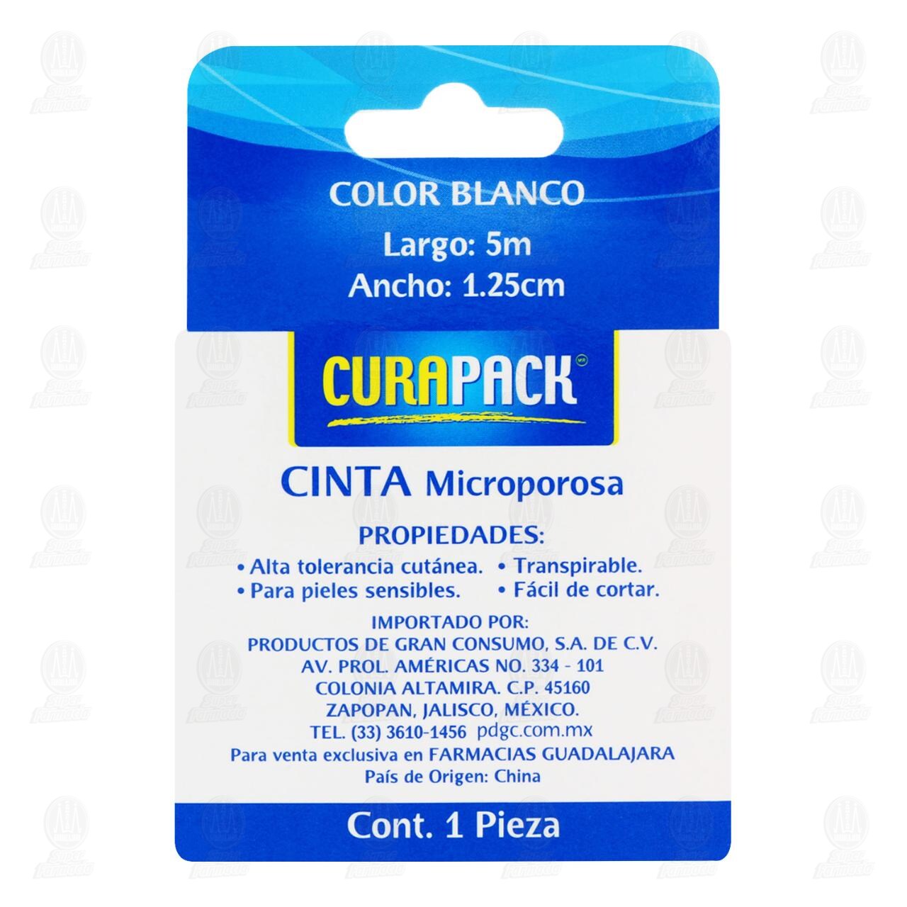 Cinta Microporosa Curapack Color Blanco 1.25cm x 5m, 1 pz. image number 2