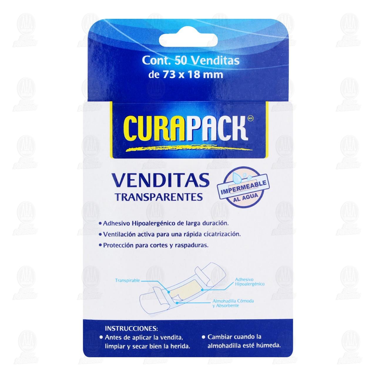 Venditas Curapack Transparente 73mm x 18mm, 50 pzas. image number 2