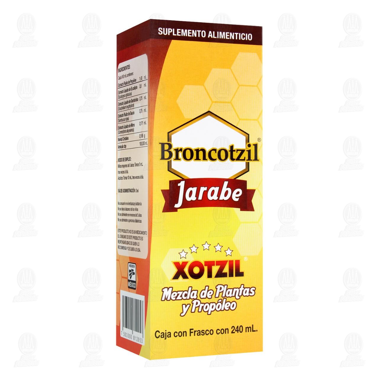 Broncotzil Mezcla de Plantas y Prop&oacute;leo Jarabe, 240 ml. image number 0