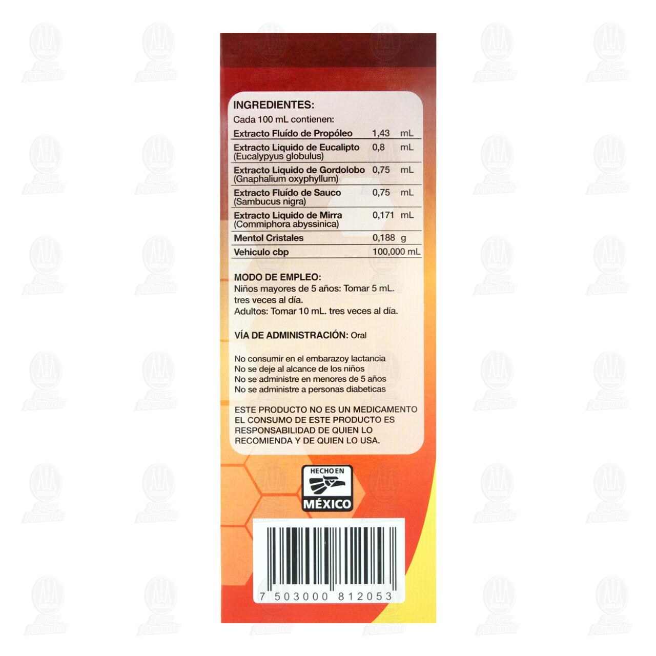 Broncotzil Mezcla de Plantas y Prop&oacute;leo Jarabe, 240 ml. image number 2