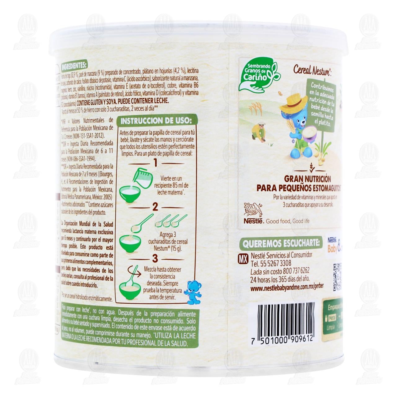 Cereal Infantil Nestum Trigo, Manzana y Pl&aacute;tano, 270 gr. image number 2
