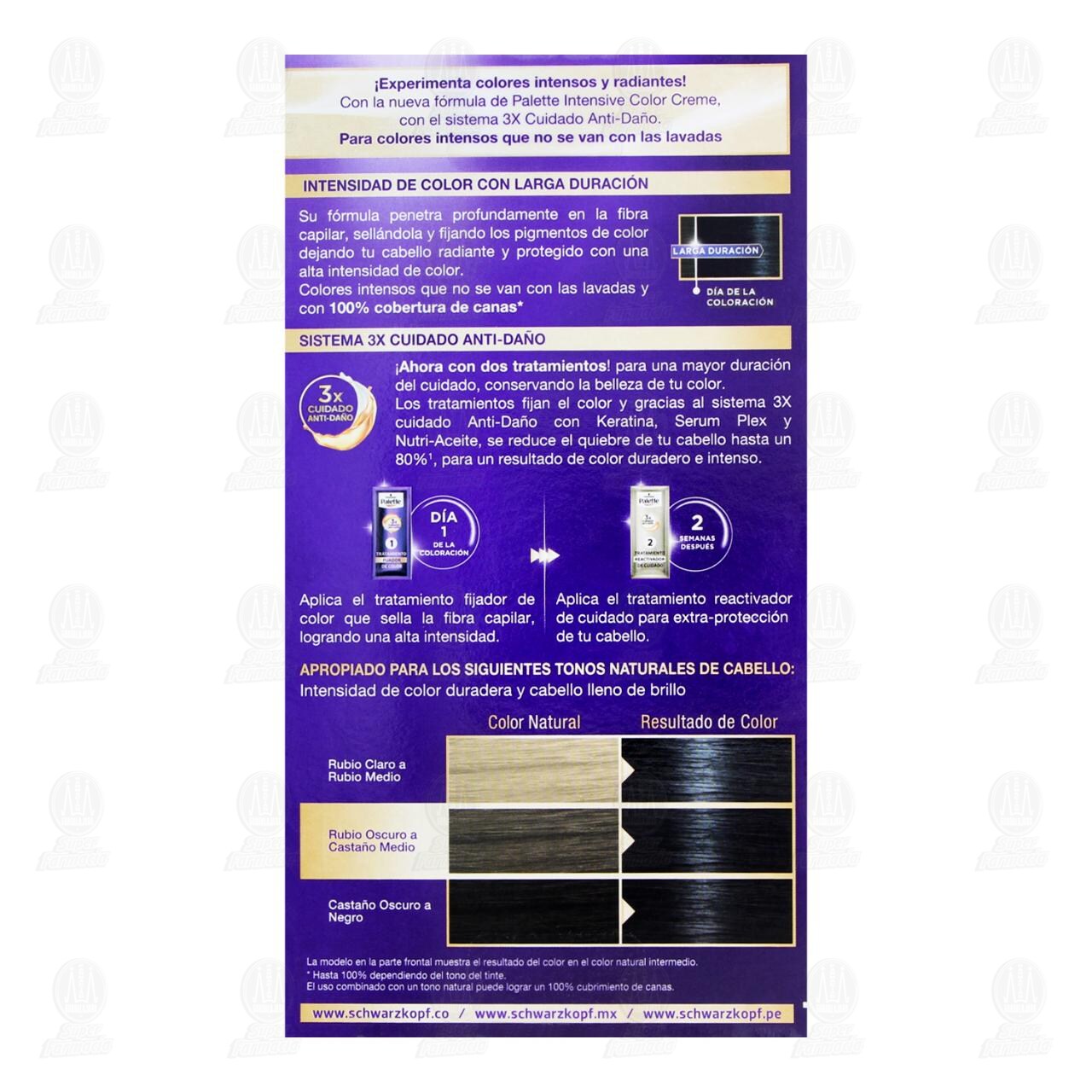 Tinte Palette Intensive Color Creme Negro Azul (1-1), 1 pz. image number 2