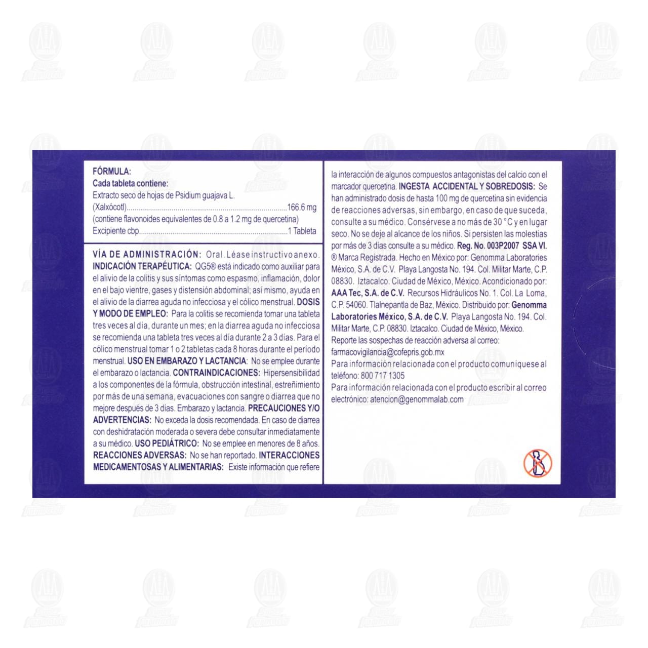 QG5 166.6 mg, 10 Tabletas. image number 2