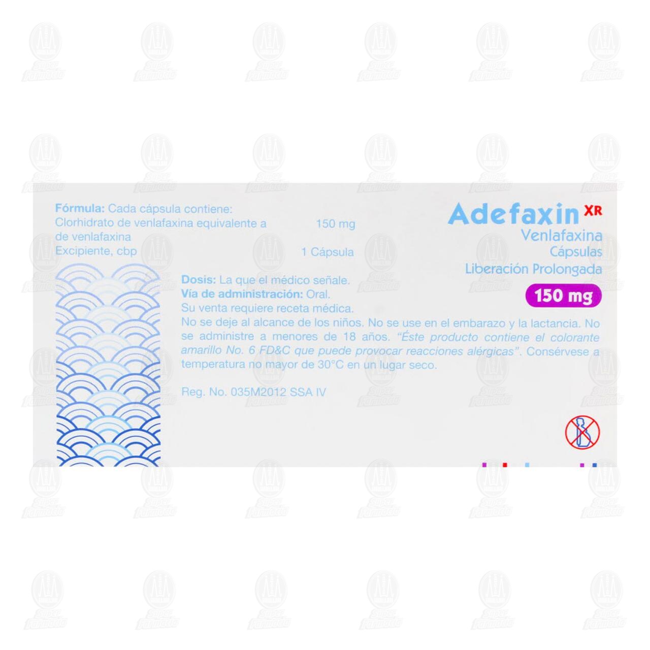 Adefaxin XR 150 mg, 20 C&aacute;psulas. image number 2