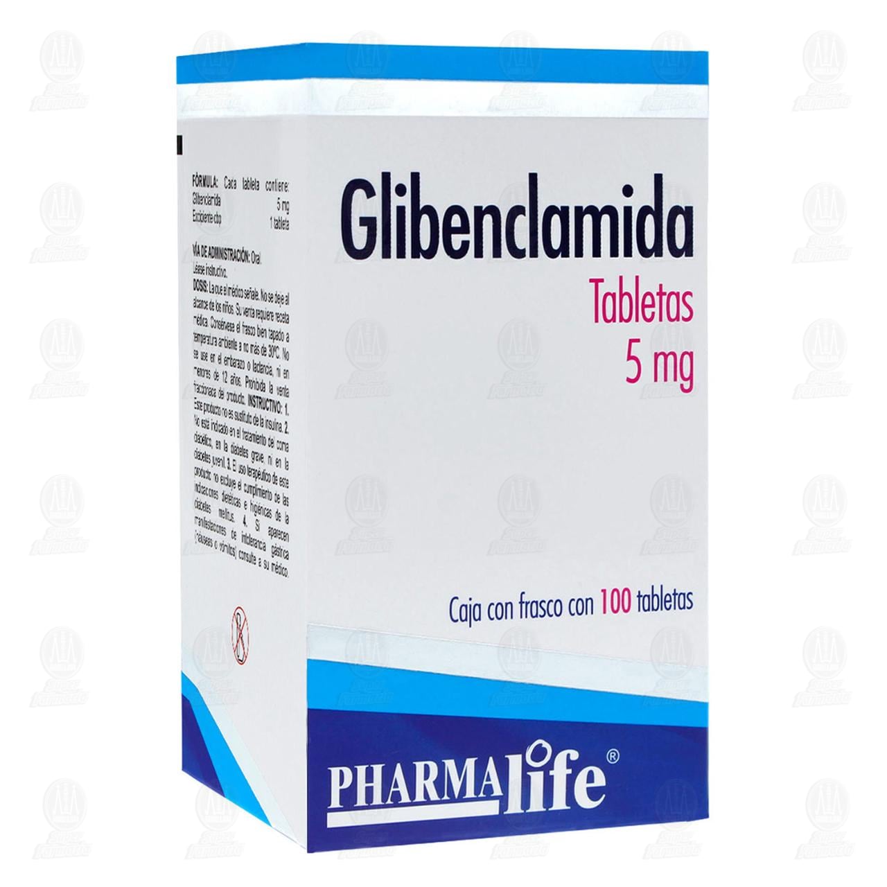 Glibenclamida 5 mg, 100 Tabletas Pharmalife. image number 0