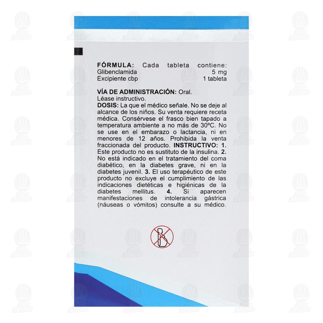 Glibenclamida 5 mg, 100 Tabletas Pharmalife. image number 2