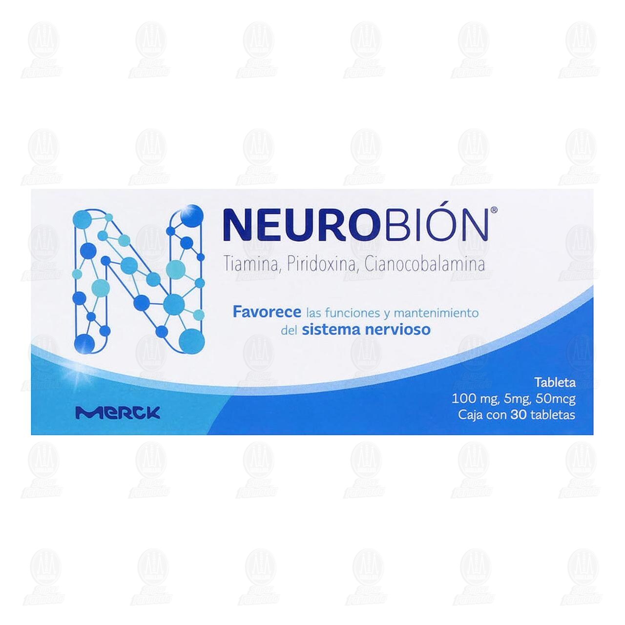 Neurobión 100mg/5mg/50mcg, 30 Tabletas. image number 1