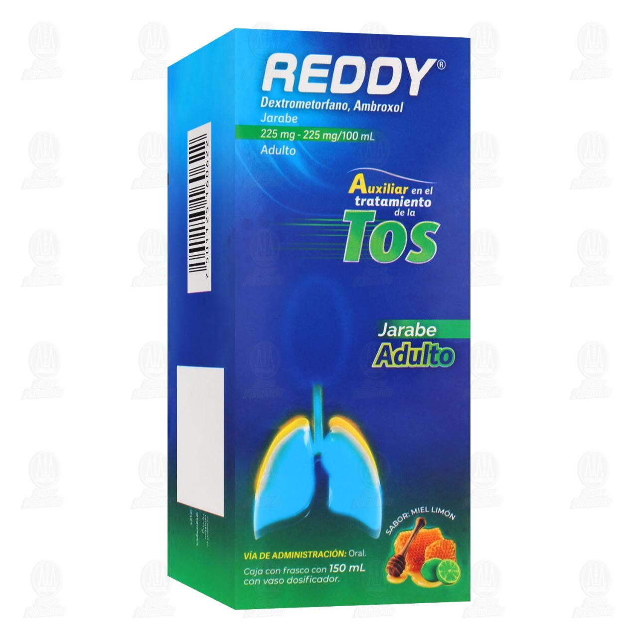 Reddy 225mg/225mg Jarabe Adulto, 150 ml. image number 0