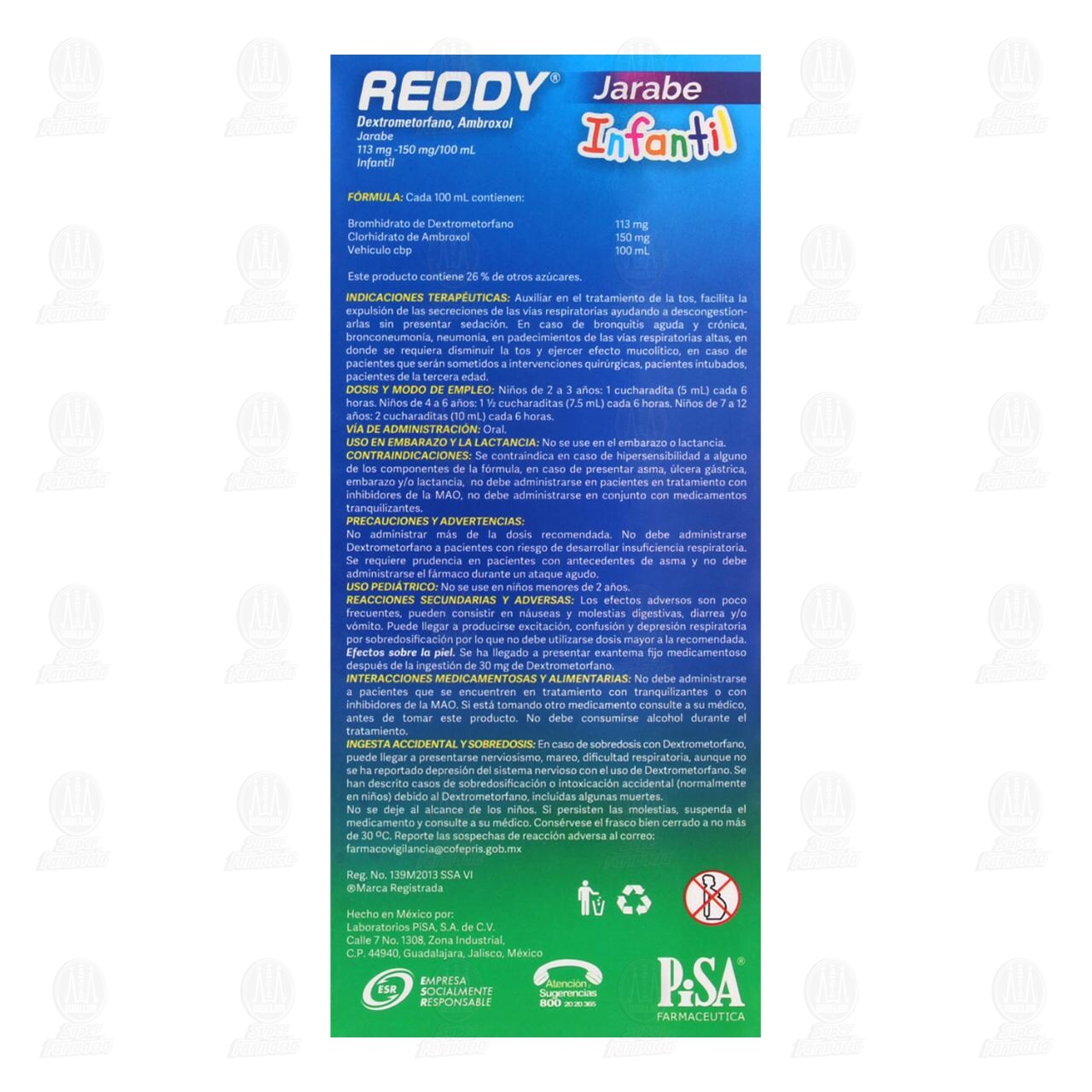 Reddy 113mg/150mg Jarabe Infantil, 150 ml. image number 2