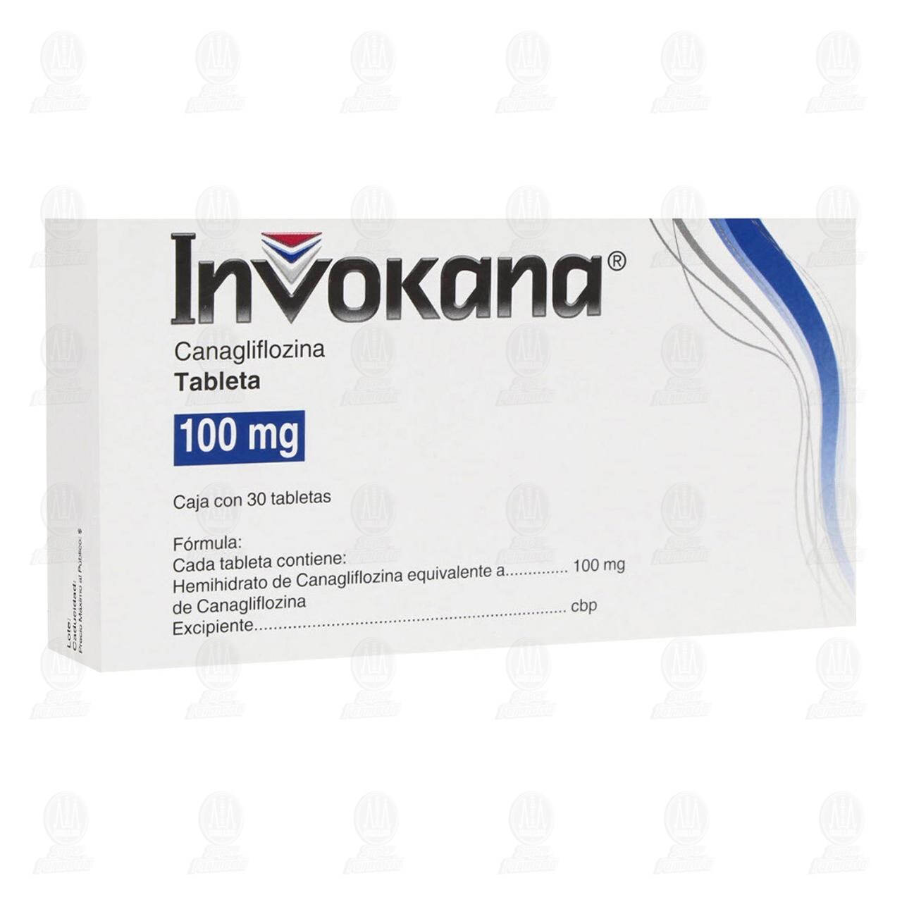 Invokana 100 mg, 30 Tabletas. image number 0