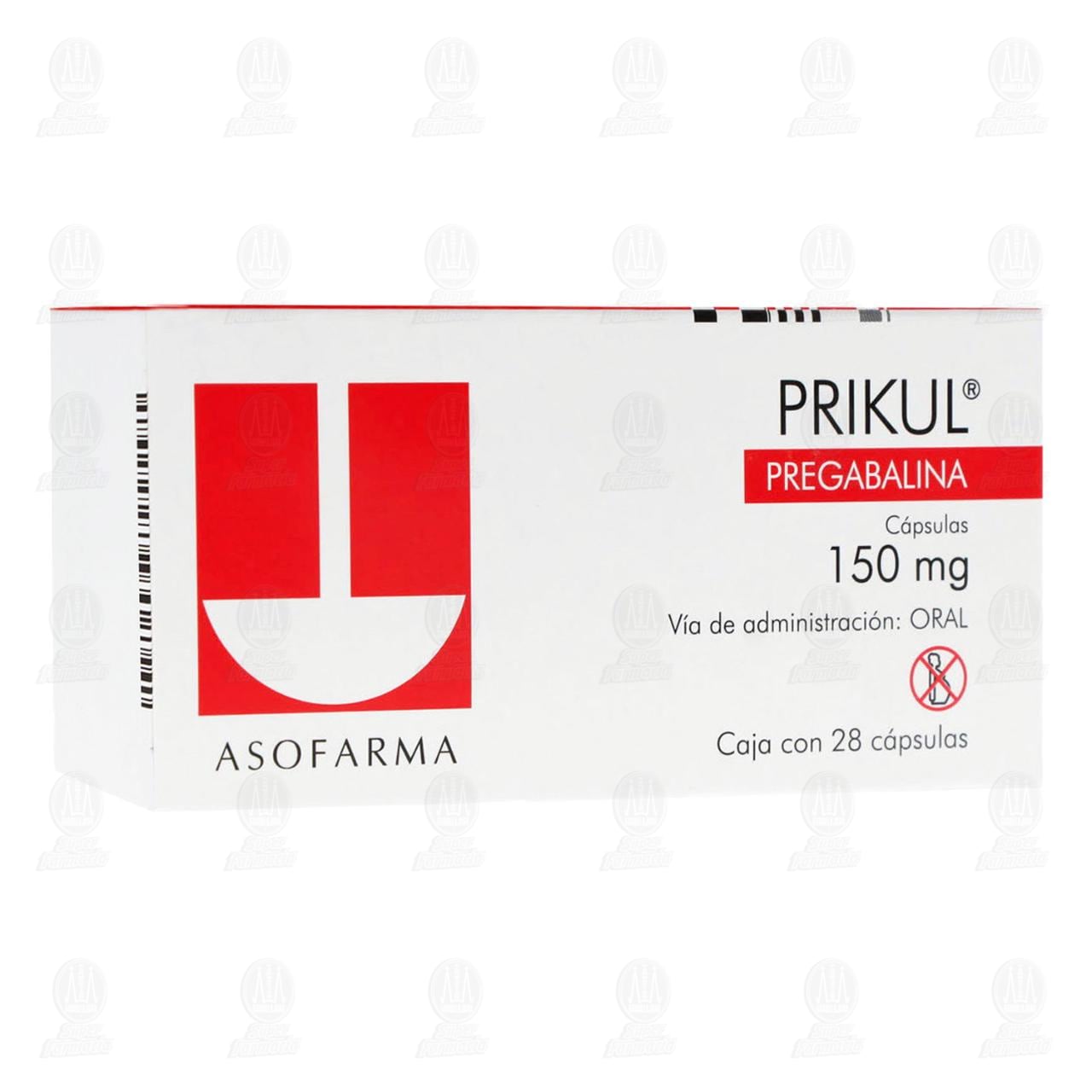 Prikul 150 mg, 28 C&aacute;psulas. image number 0