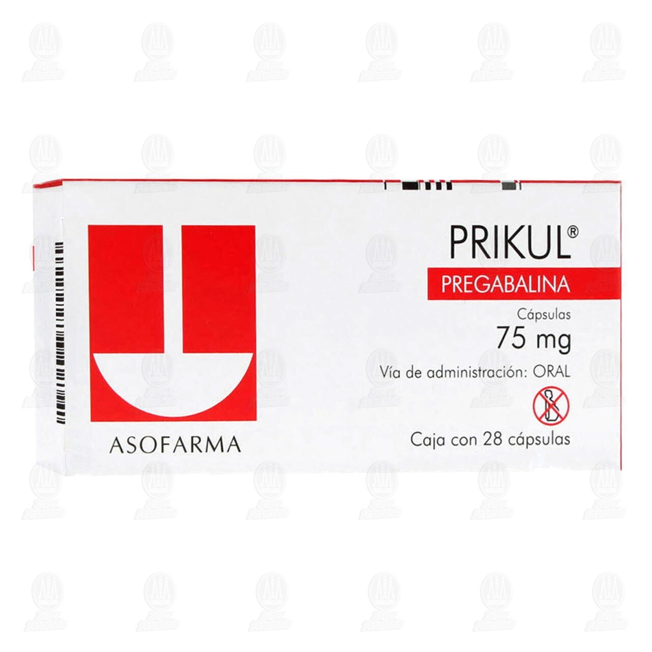 Prikul 75 mg, 28 C&aacute;psulas.