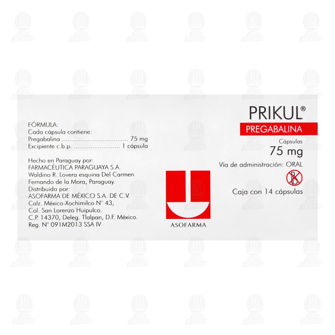 Prikul 75 mg, 14 C&aacute;psulas. image number 2