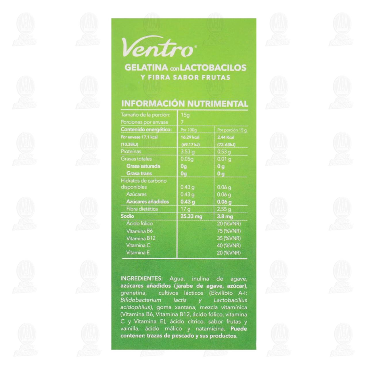 Gelatina Ventro con Lactobacilos y Fibra, 105 gr. image number 2