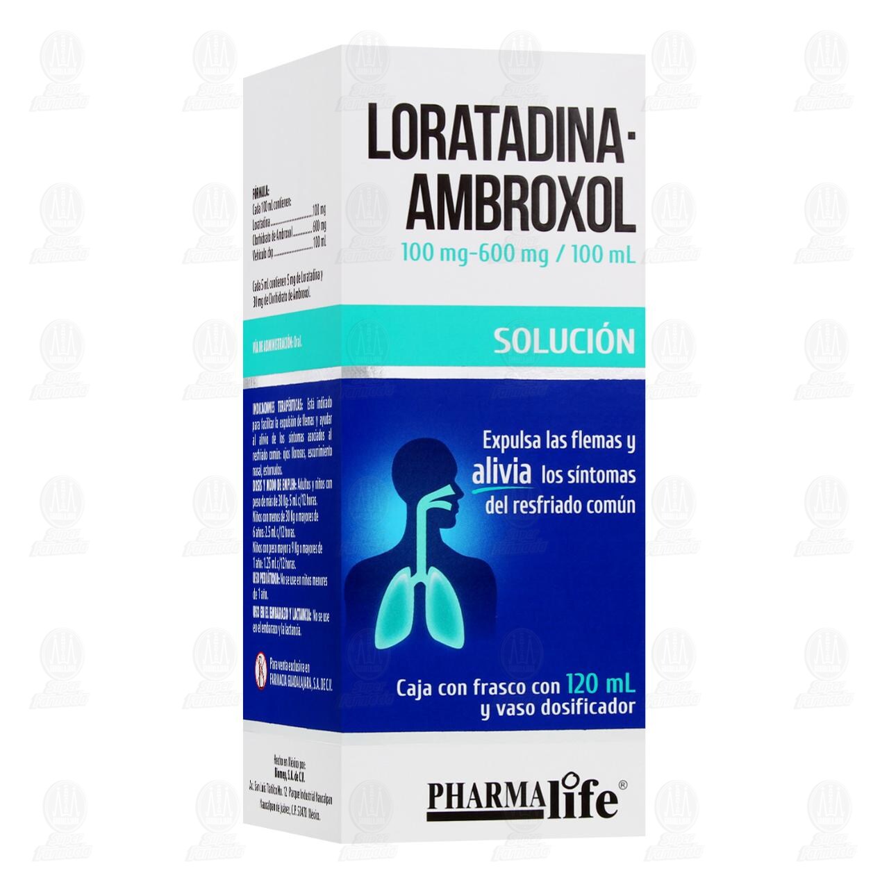 Loratadina Ambroxol Soluci&oacute;n, 120 ml Pharmalife. image number 0