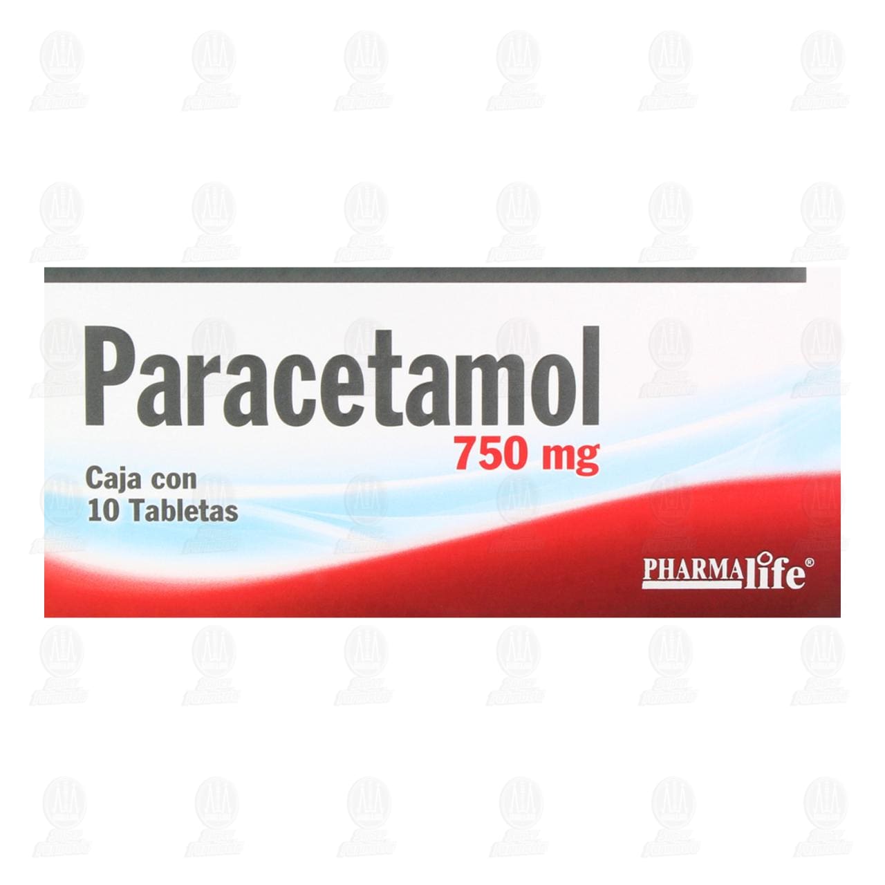 Paracetamol 750 mg, 10 Tabletas Pharmalife. image number 1