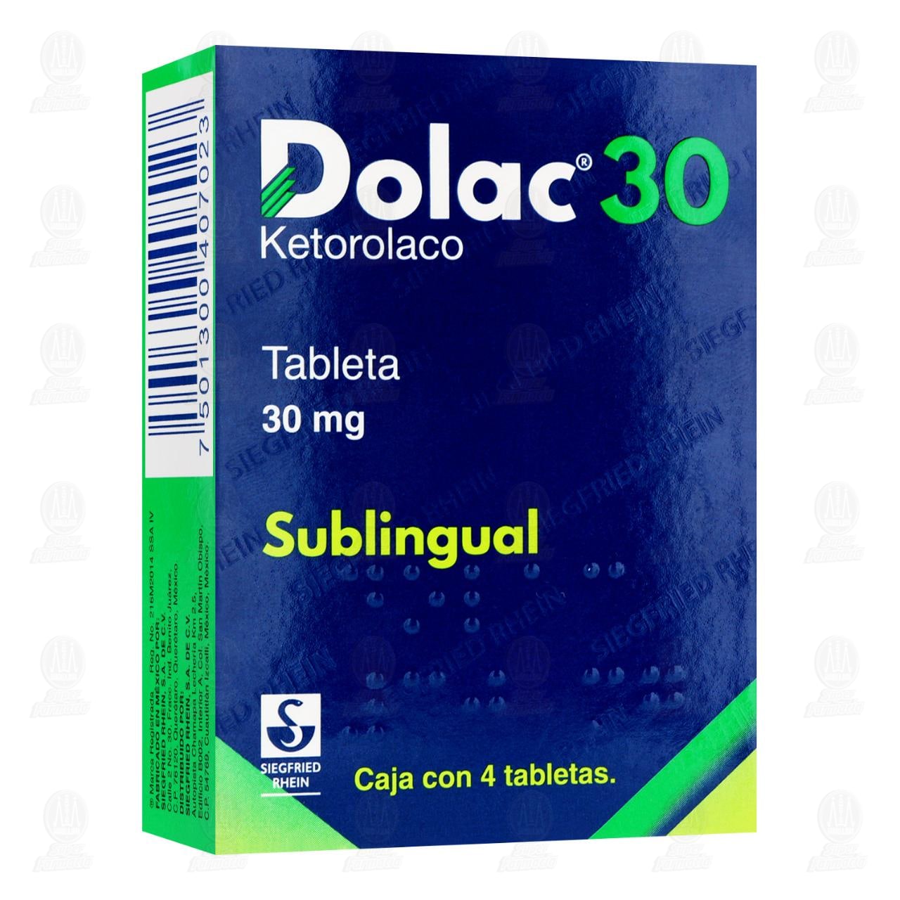 Dolac 30 30 mg, 4 Tabletas. image number 0