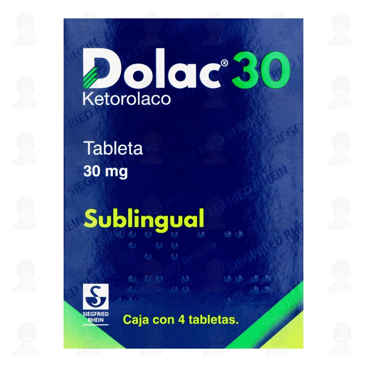 Dolac 30 30 mg, 4 Tabletas. image number 1