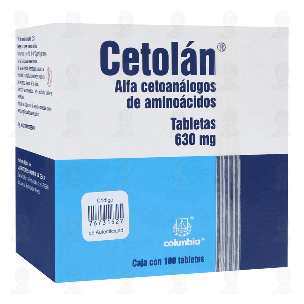 Imagen para Cetolán 630 mg, 100 Tabletas.