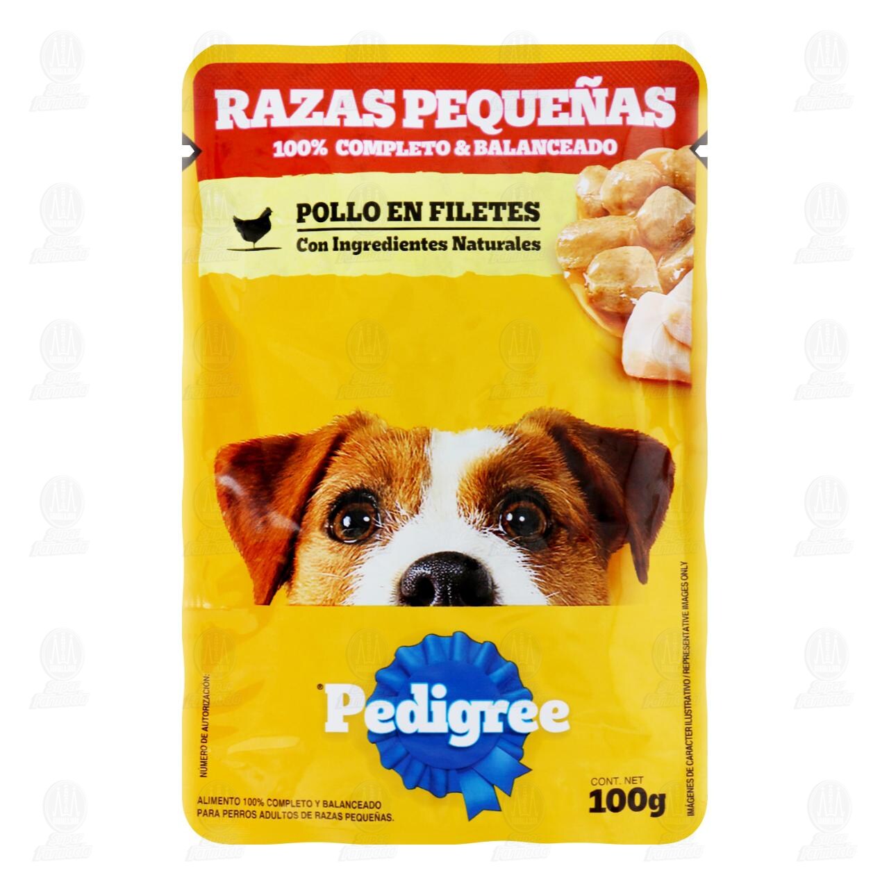 Pollo en Filetes Pedigree para Perros Adultos de Razas Pequeñas, 100 gr. image number 0