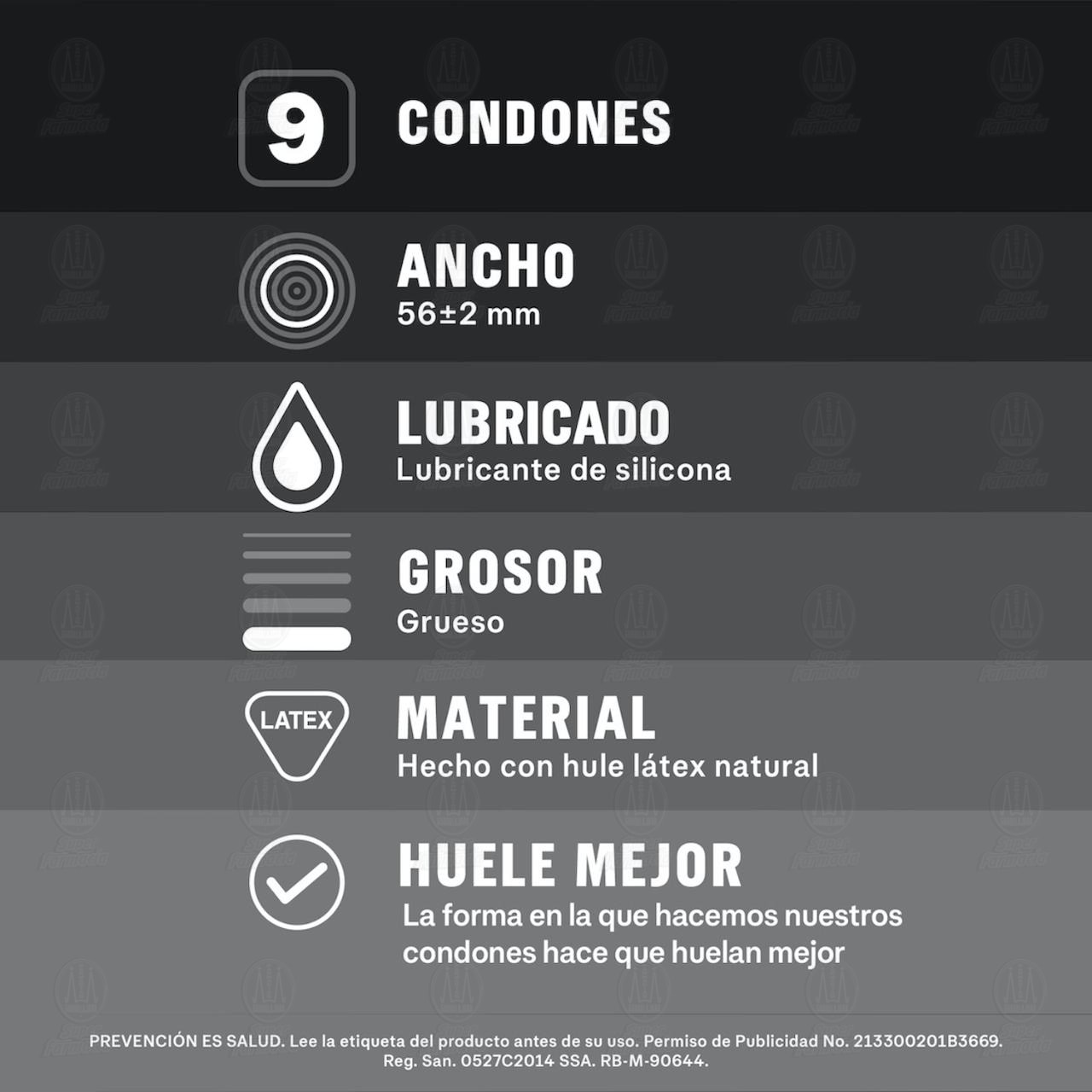 Sico Safety Cartera, 9 Condones de Látex. image number 2