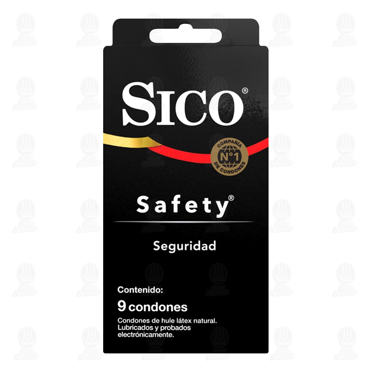 Sico Safety Cartera, 9 Condones de Látex.