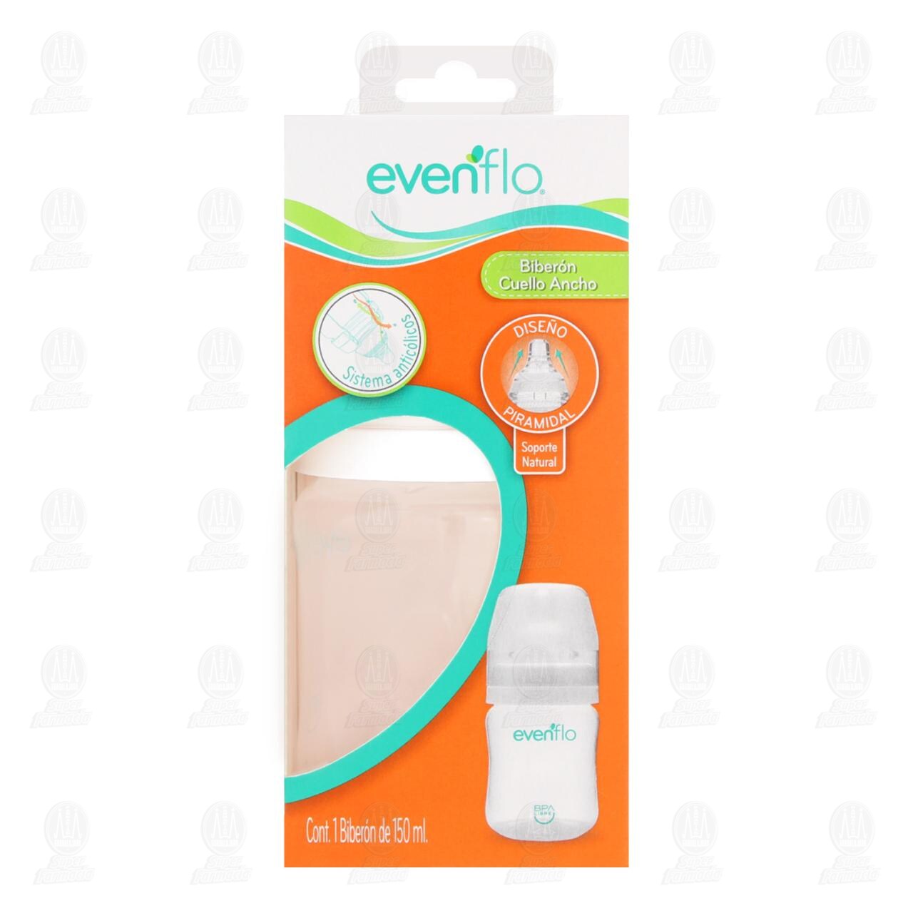 Biberón Evenflo de Flujo Lento con Cuello Ancho, 1 pz. image number 1