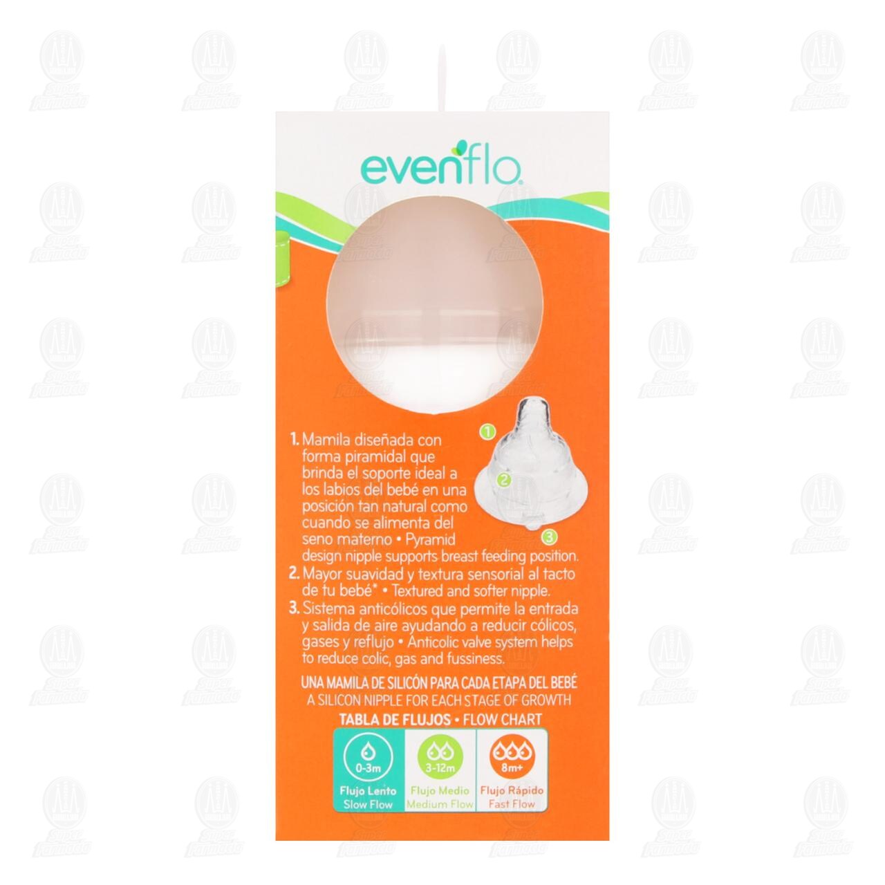 Biberón Evenflo de Flujo Lento con Cuello Ancho, 1 pz. image number 2