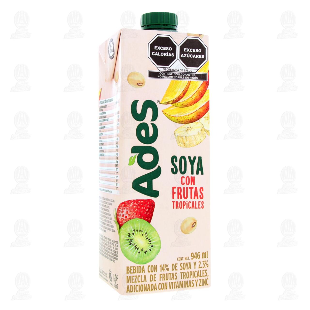 Bebida Ades Soya con Frutas Tropicales, 946 ml. image number 0
