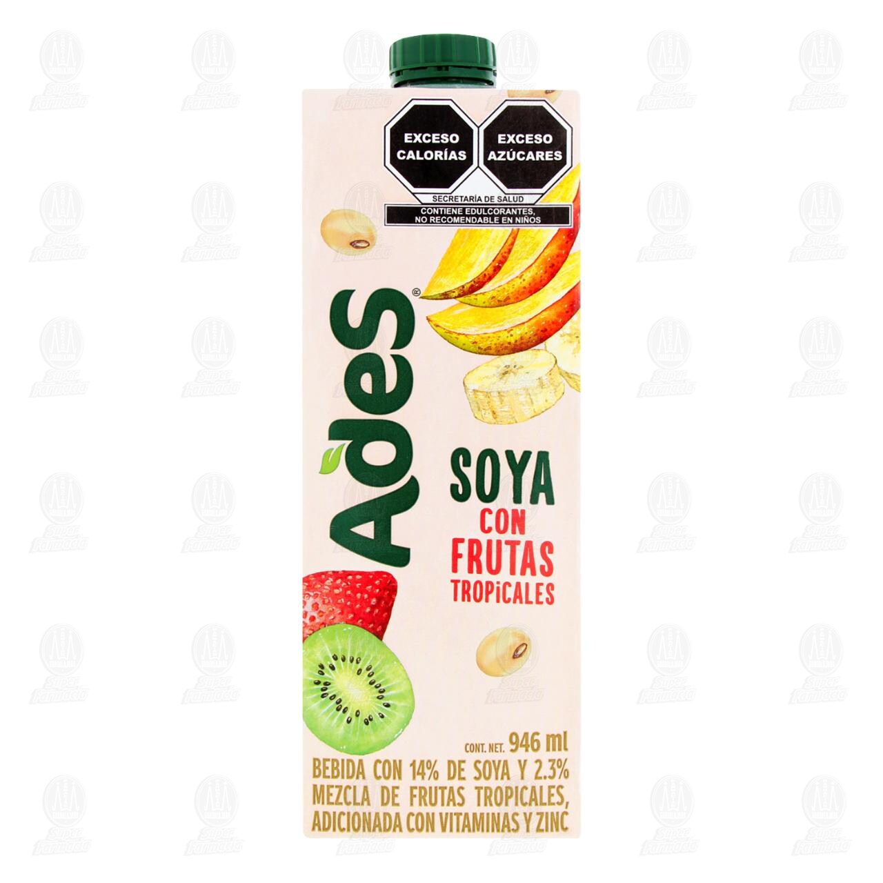 Bebida Ades Soya con Frutas Tropicales, 946 ml. image number 1