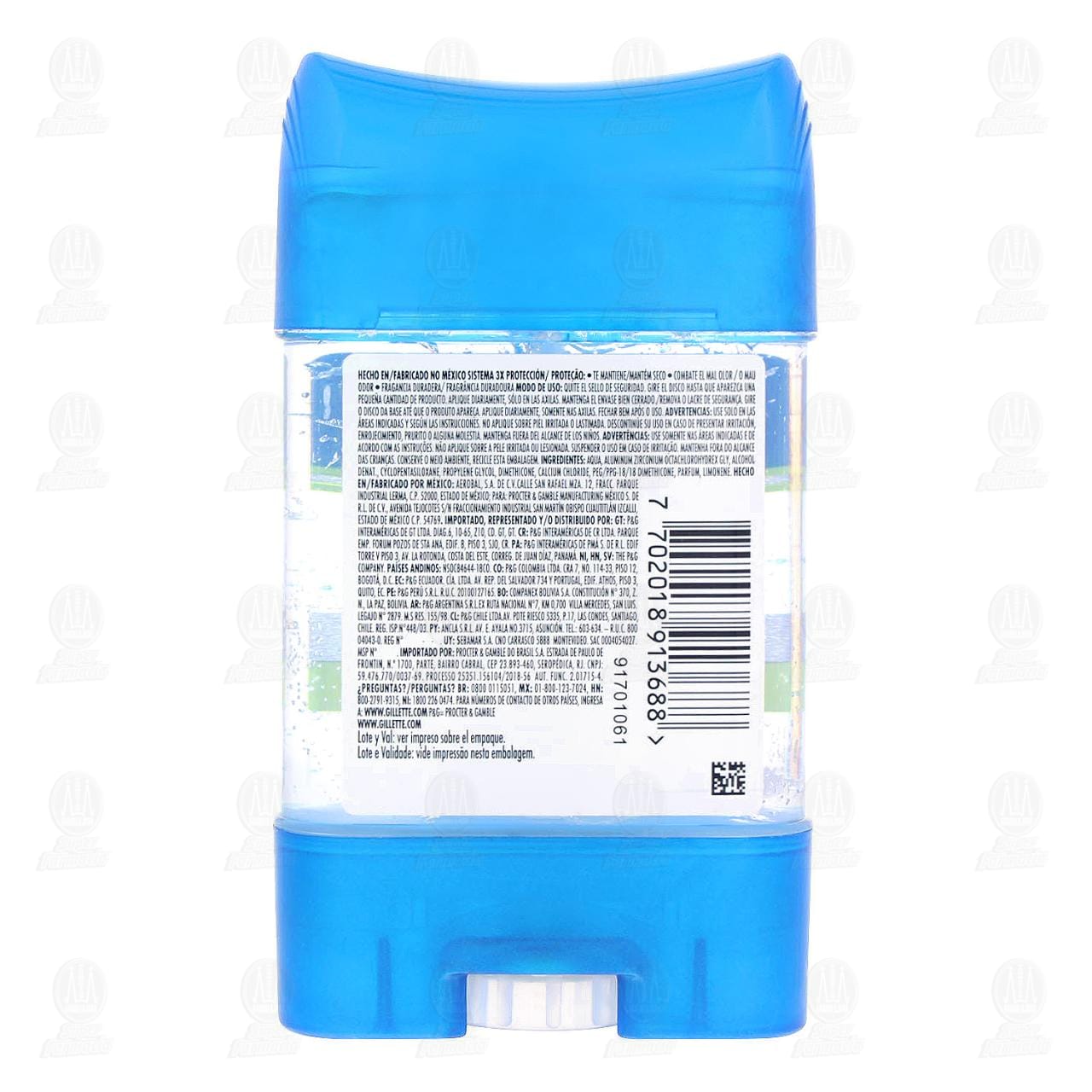 Antitranspirante Gillette Clear Power Rush en Gel, 82 gr. image number 2