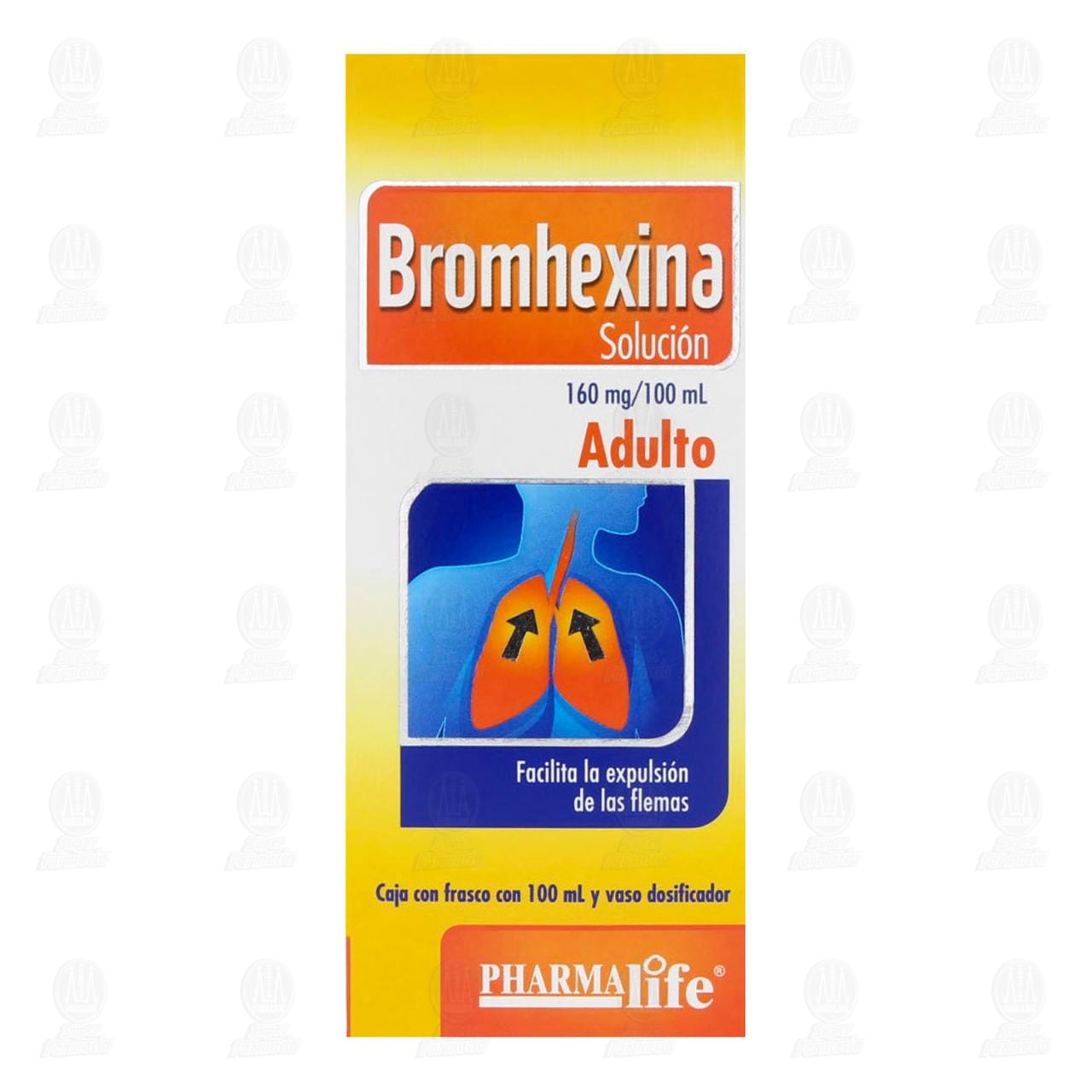 Bromhexina 160 mg, 100 ml Solución Adulto Pharmalife. image number 1