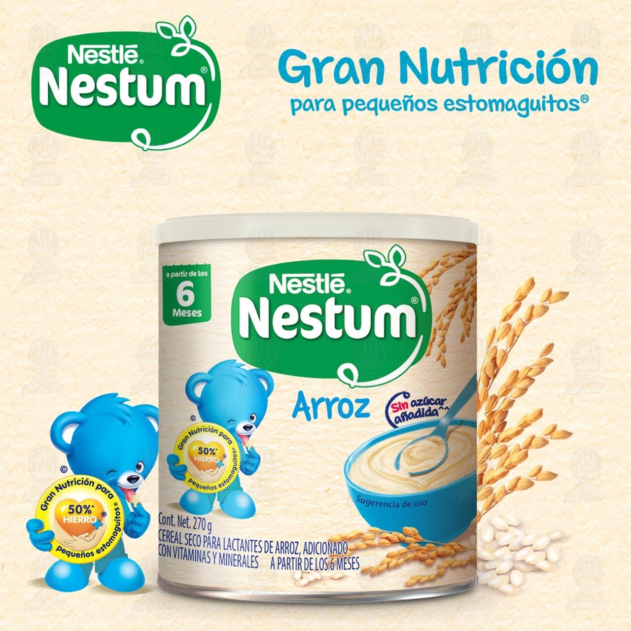 Cereal Infantil Nestum Etapa 1 Arroz, 270 gr. image number 4