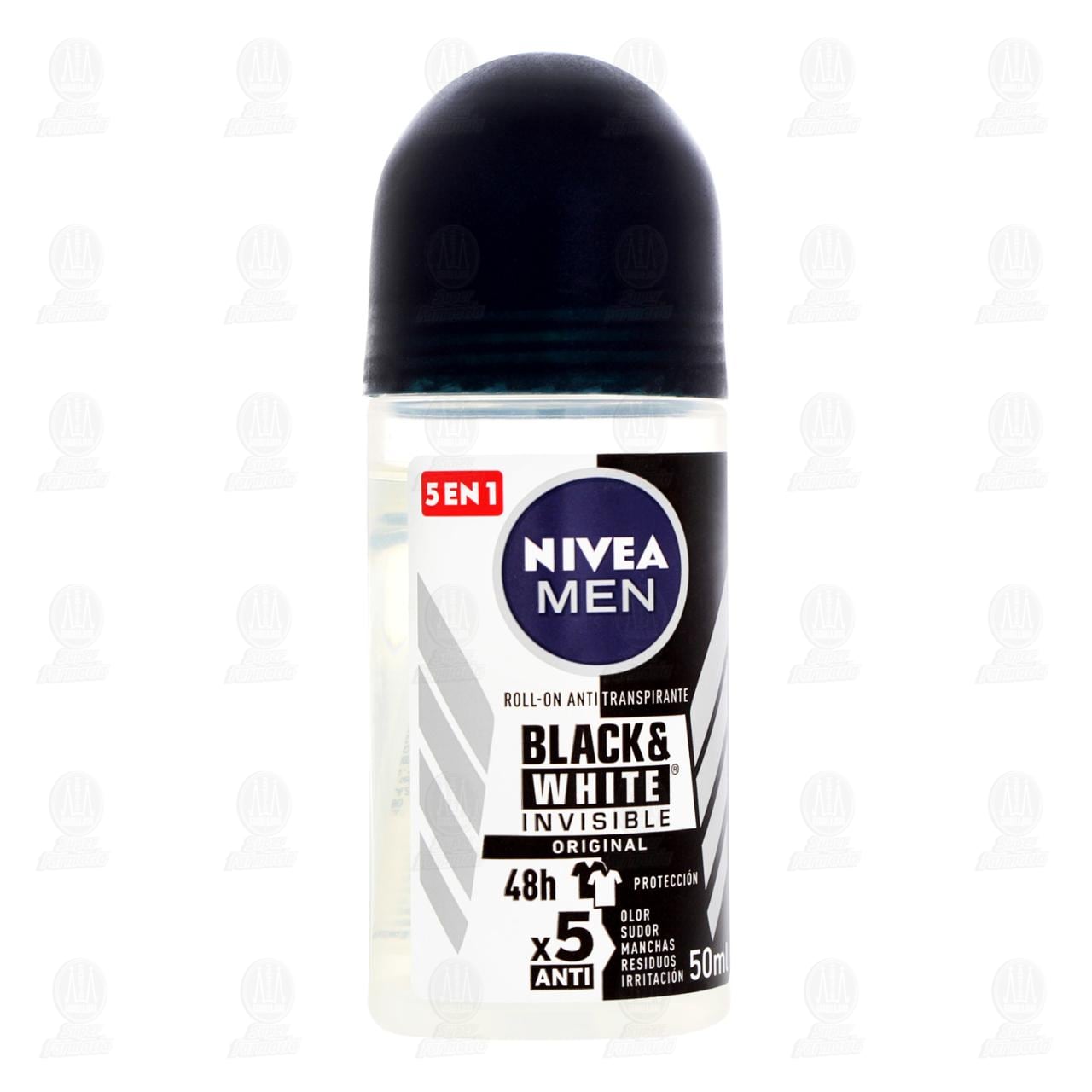 Nivea Men Antitranspirante Black & White Invisible Original Roll-On, 50 ml. image number 0