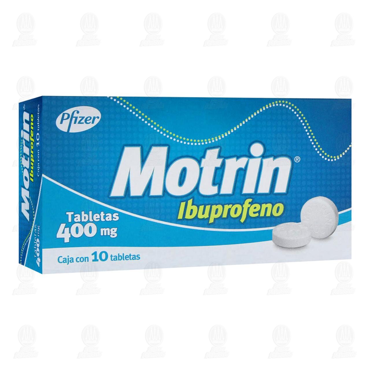 Motrin 400 mg, 10 Tabletas. image number 0