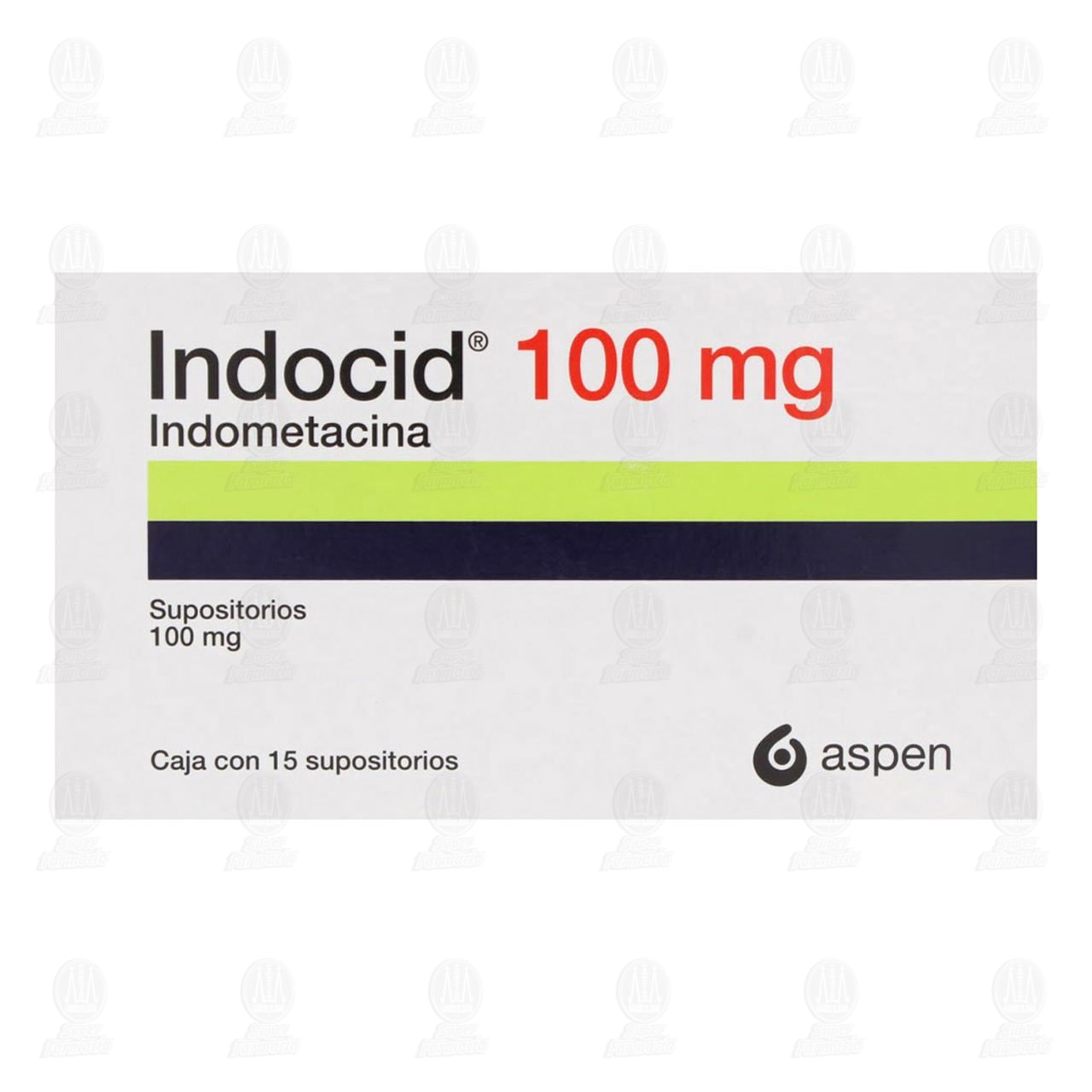 Indocid 100 mg, 15 Supositorios. image number 1