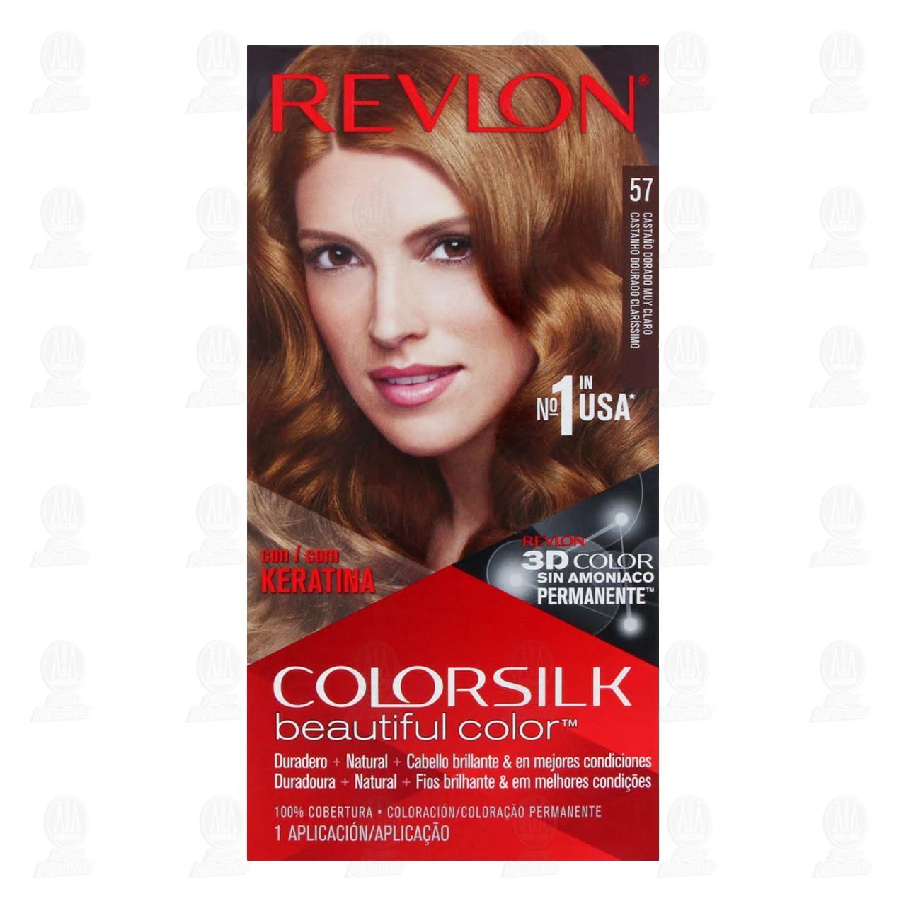 Tinte Revlon ColorSilk Beautiful Color Casta&ntilde;o Dorado Muy Claro (57), 1 pz. image number 1