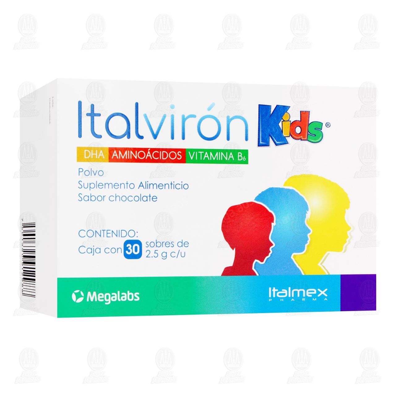 Italvir&oacute;n Kids Polvo Sabor Chocolate, 30 Sobres con 2.5 gr c/u. image number 0