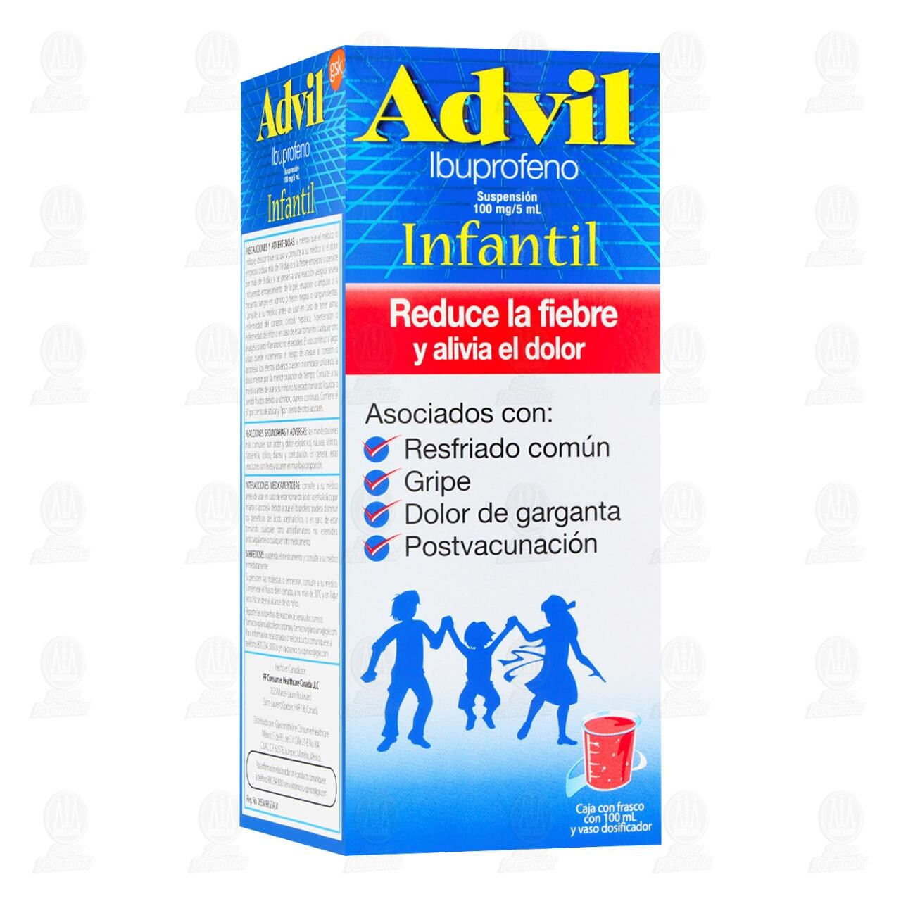 Advil Infantil 100mg/5ml Suspensi&oacute;n, 100 ml. image number 0