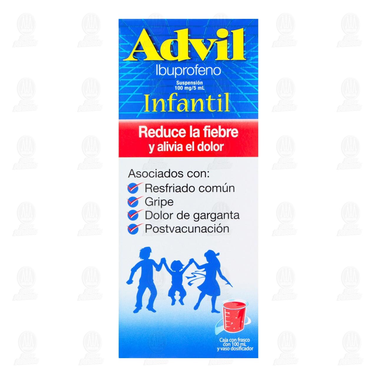 Advil Infantil 100mg/5ml Suspensi&oacute;n, 100 ml. image number 1