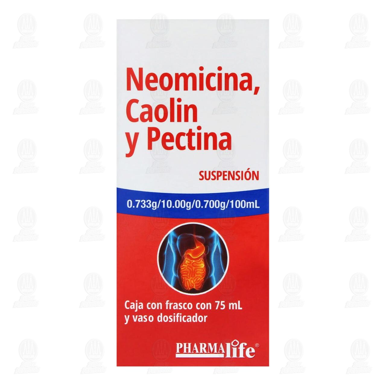 Neomicina, Caolin y Pectina, Suspensi&oacute;n 75 ml Pharmalife. image number 1
